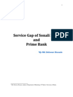 Article On Service Gap of Prime & Sonali Bank