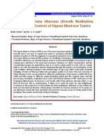 A Study On Prana Dharana (Breath Medit - Tech.) in Context of Vigyan Bhairava Tantra-R.chobe & L.N.joshi