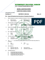 Board of Intermediate Education, Karachi: H.S.C. Annual Examinations 2021