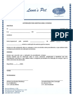 Autorização Anestesia e Cirurgia