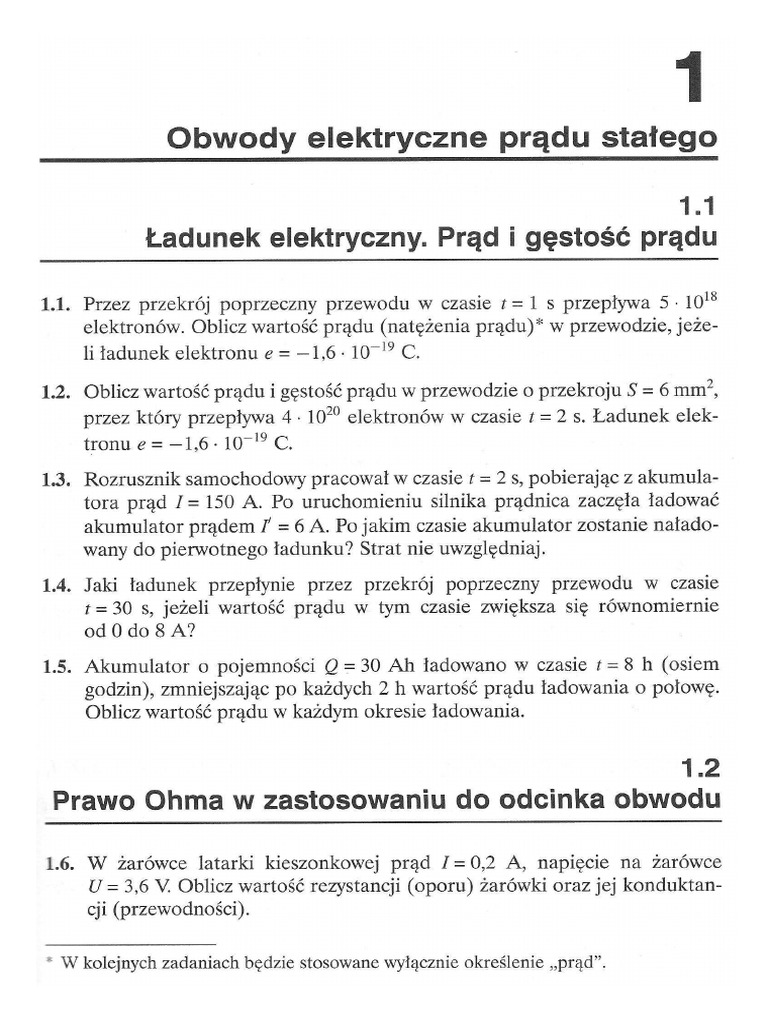 Zbiór Zadań Z Elektrotechniki Aleksy Markiewicz Rozwiązania