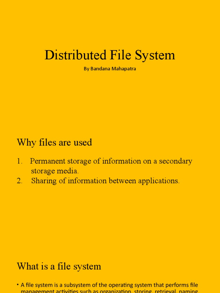 Distributed File System PDF Apache Hadoop File System