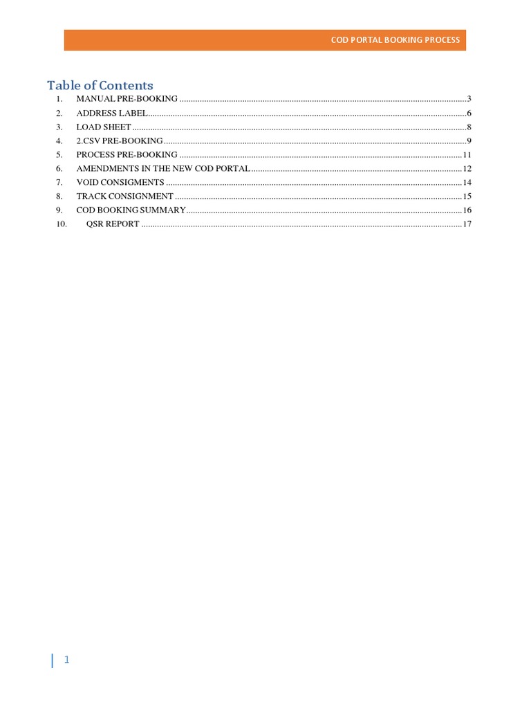 Cod Portal Booking Process | Download Free PDF | Information Technology ...