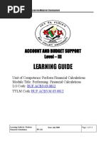 Learning Guide: Account and Budget Support Level - III