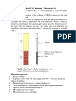 Packed Cell Volume (Hematocrit) : Plasm