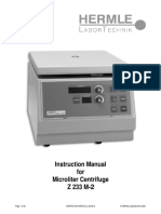 Instruction Manual For Microliter Centrifuge Z 233 M-2