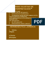 Normas Sujetas de Interpretación