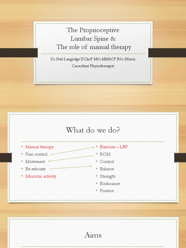 Proprioception and Manual Therapy in LBP | PDF | Balance (Ability) | Muscle