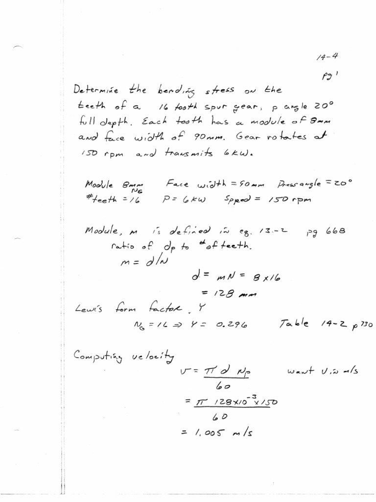Chapter 14 Spur and Helical Gears | PDF