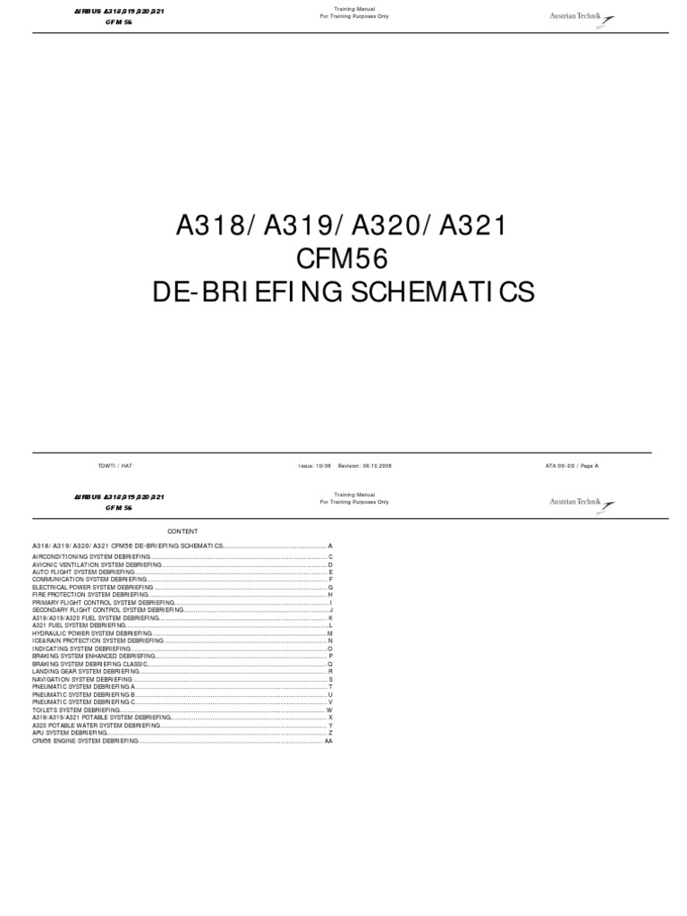 A320f Maintenance De Briefing Schematics Cfm56 A3 Pdf Jet Aircraft