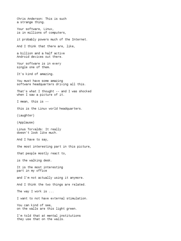 Linus Torvalds on Linux and Open Source | PDF | Computing | Software