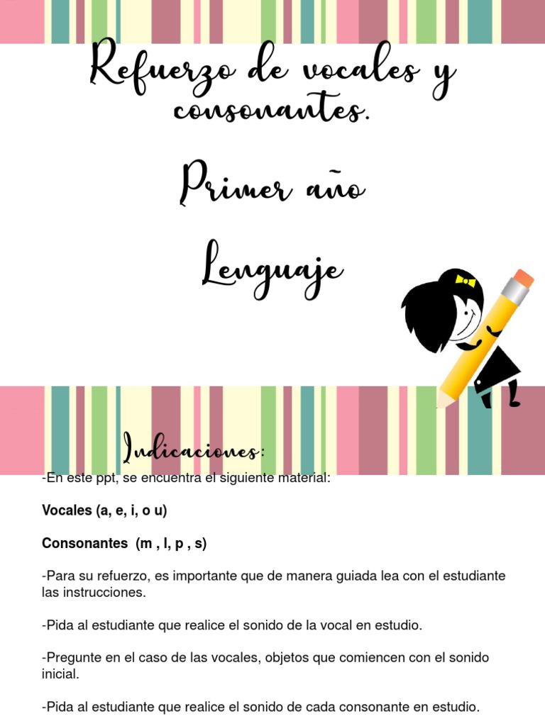 Refuerzo de Vocales y Consonantes Lectura Clase N º2 | PDF | Sílaba | Vocal
