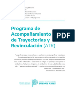 Programa de Acompañamiento de Trayectorias y Revinculación (ATR)