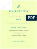 Job Description: Profile