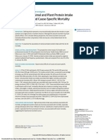 2016 Association of Animal and Protein Intake and All Cause and Cause Specific Mortality