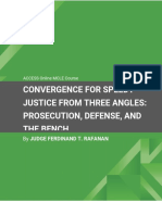 Convergence For Speedy Justice From Three Angles - Prosecution, Defense, and The Bench