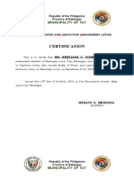 Certification: Municipality of Tuy