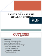 Basics of Algorithm Analysis in 40 Characters