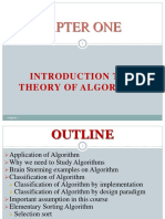 Chapter One: Introduction To Theory of Algorithm