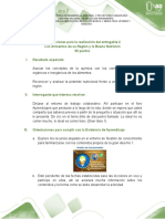 Entregable No. 2. Los Alimentos de Su Región y La Buena Nutrición