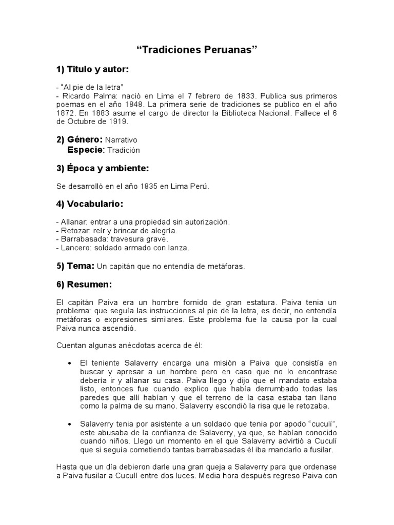 Al Pie De La Letra Pdf