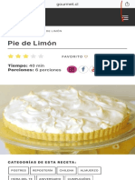 Receta Pie de Limón Gourmet