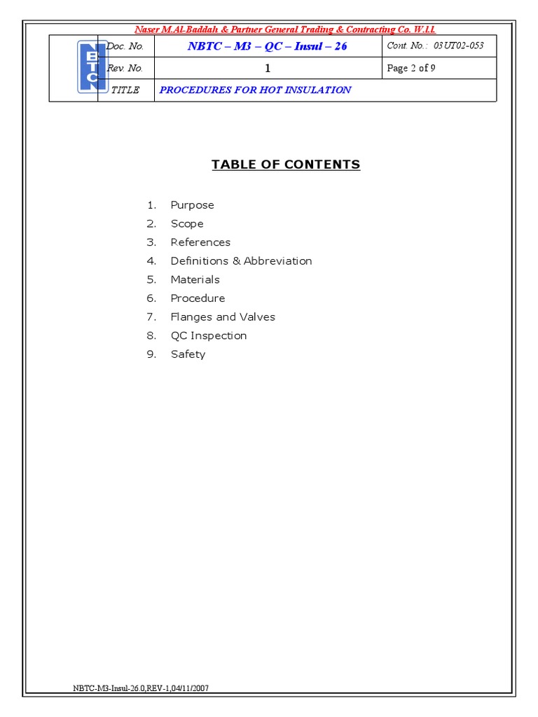 Hot Insulation Procedures Guide | PDF | Pipe (Fluid Conveyance ...