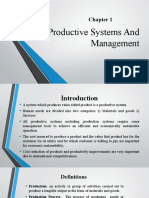 Lecture 1 (Productive System and Management)