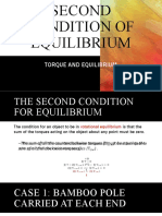 Second Condition of Equilibrium