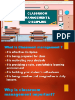 Classroom Management and Discipline