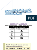 POSSESSIVE ADJECTIVES