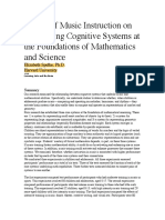 Effects of Music Instruction On Developing Cognitive Systems at The Foundations of Mathematics and Science