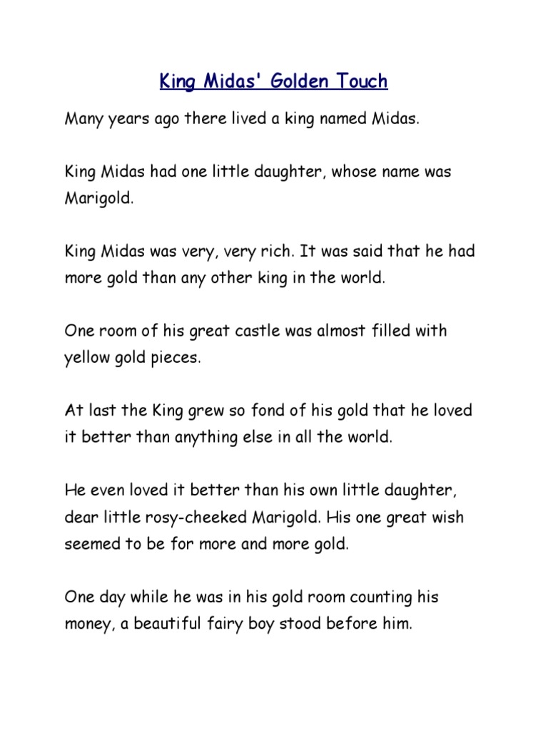 King Midas & The Golden Touch Story in English With Moral For Kids