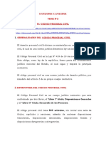 Tema #2, El Código Procesal Civil