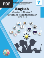 English: Direct and Reported Speech