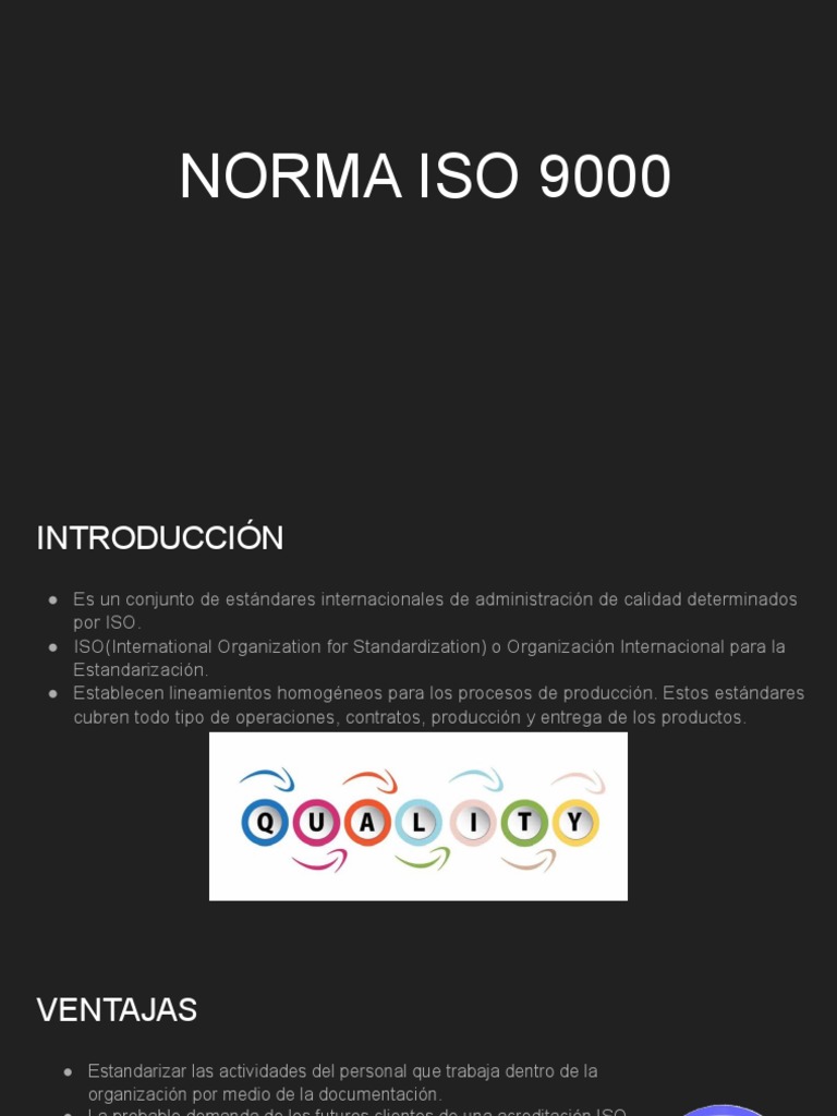Norma ISO 9000: Gestión de Calidad 2020 | PDF | Iso 9000 | Calidad ...