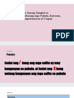 Pagsagot NG Mga Tanong Tungkol Sa Napakinggan - Nabasang Mga Pabula, Kuwento, Tekstong Pang-Impormasyon at Usapan