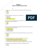 Quizzes - Chapter 2 - Statement of Comprehensive Income