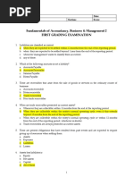 First Grading Examination - Key Answers