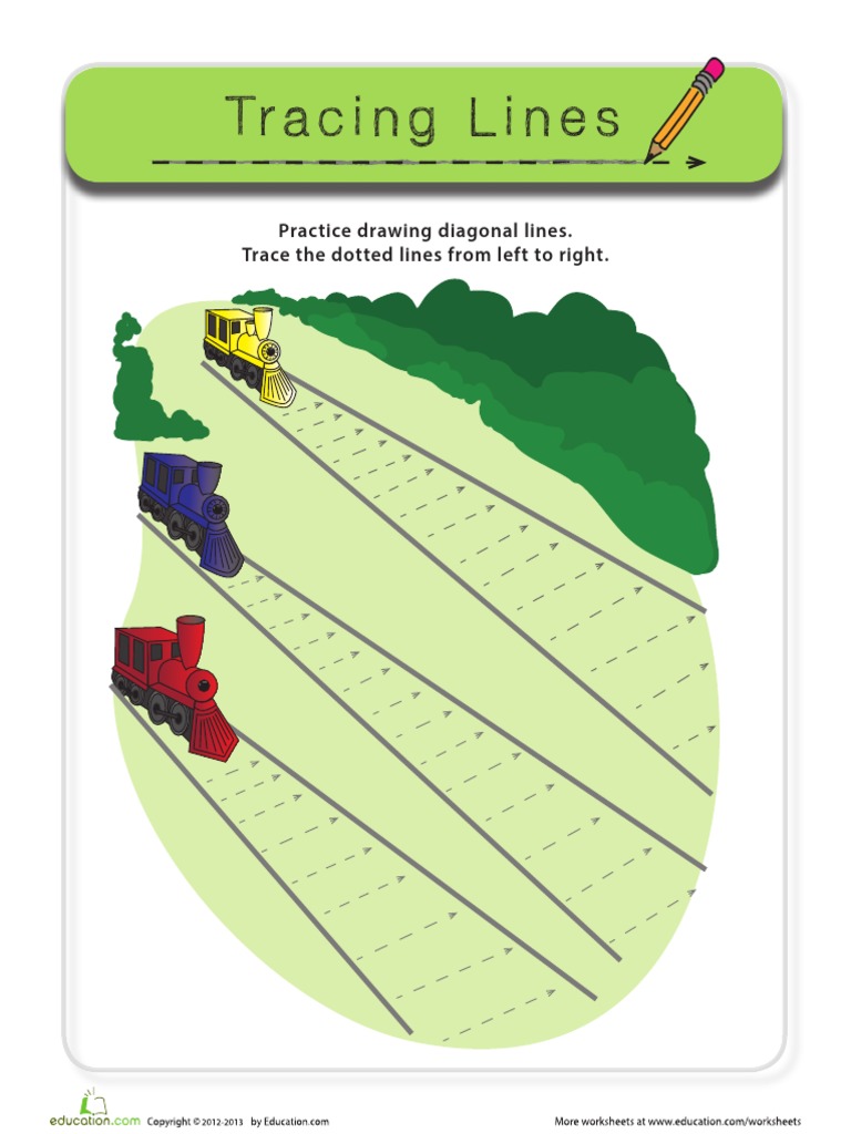 Tracing Diagonal Lines PDF