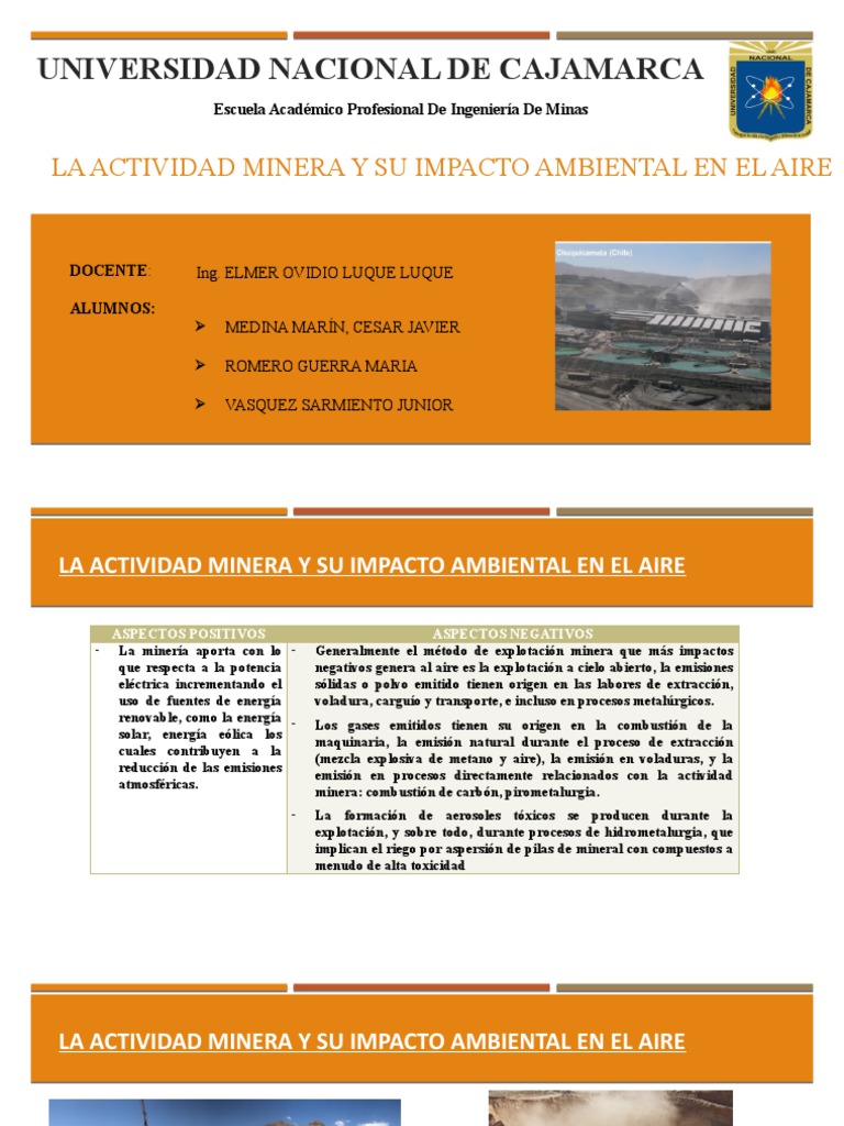 Impacto Minero en el Aire: Pros y Contras | PDF | Minería | Energía ...