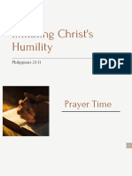 Imitating christ's humility