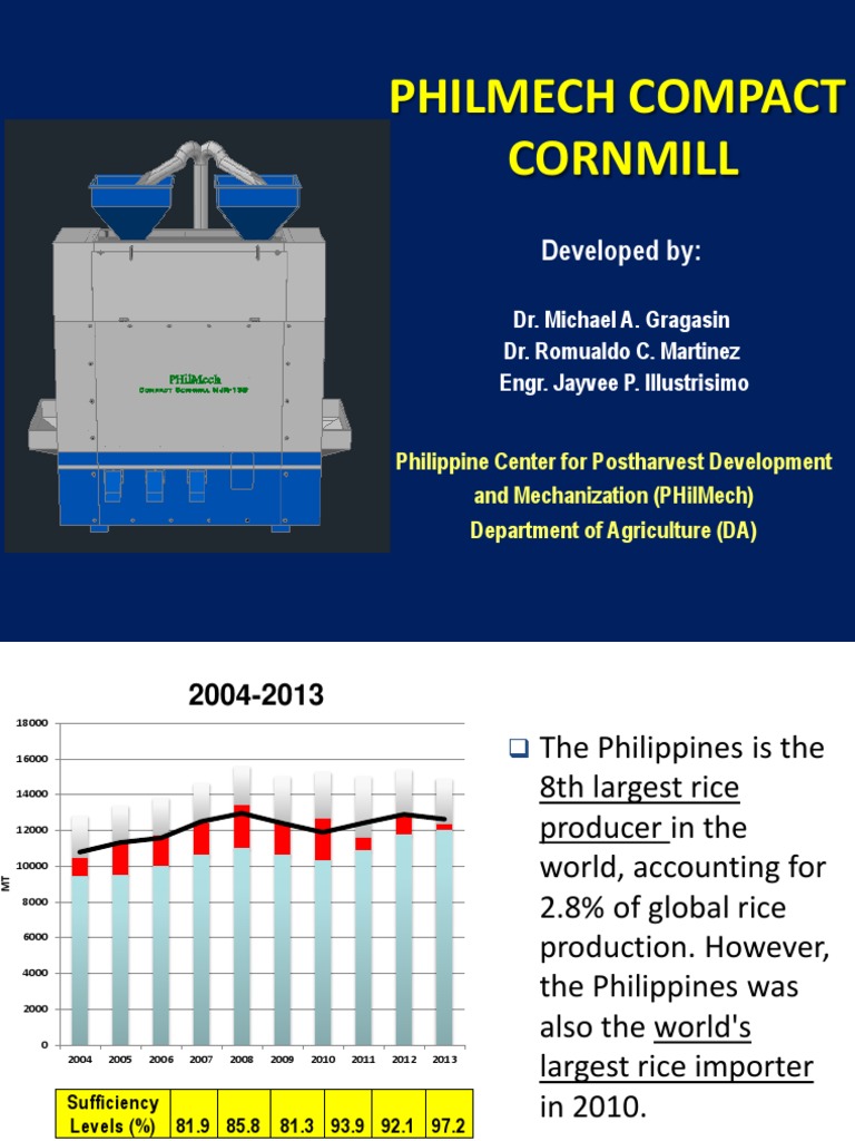 PHilMech Compact Cornmill Overview | PDF | Maize | Rice
