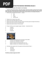 fix SOAL LATIHAN PAS BAHASA INDONESIA KELAS 4