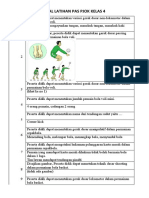 Soal Latihan Pas Pjok Kelas 4