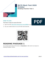 Reading Passage 1: IELTS Mock Test 2020 October