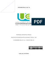 Informe final NAF 7.0: Prácticas de apoyo contable y fiscal