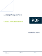 Learning Design Services: Campus Recruitment Tests
