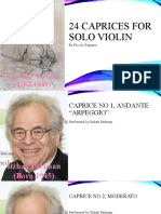 24 Caprices For Solo Violin