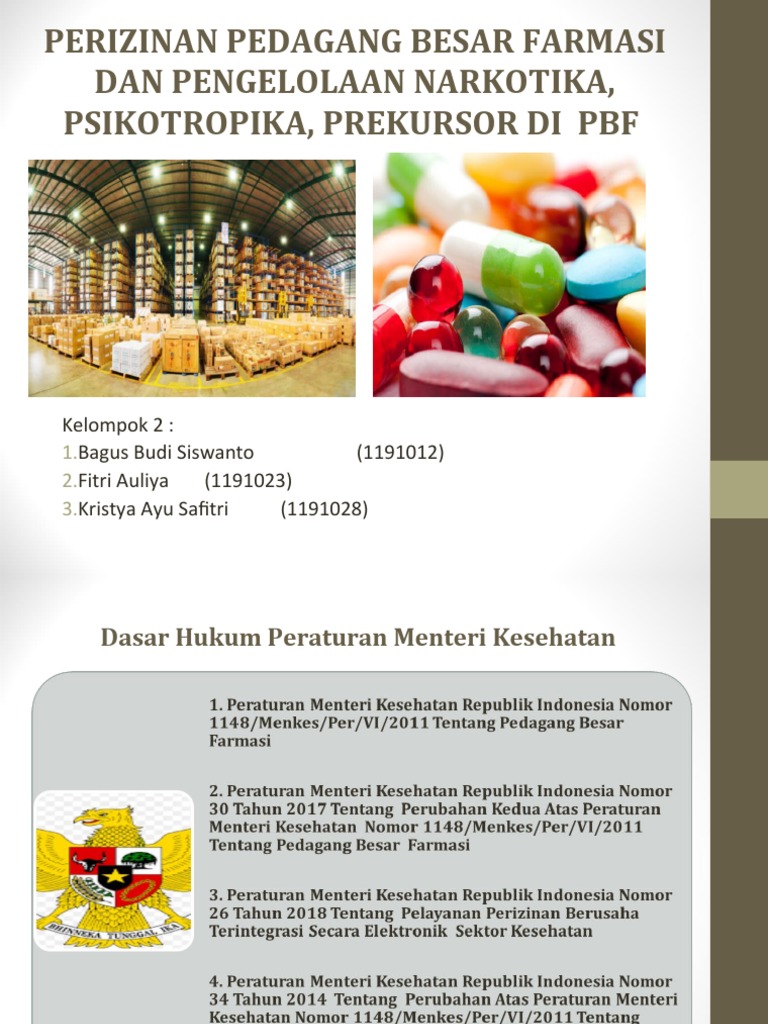 PBF Dan Pengelolaan Obat Narkotika, Psikotropika, Prekusor Di PBF | PDF